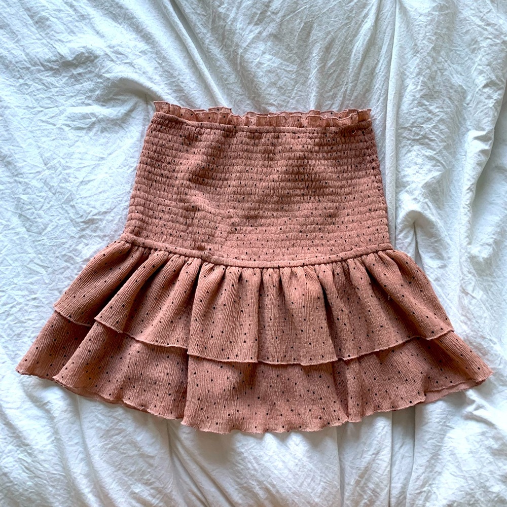 Storia polka dot ruffle skirt